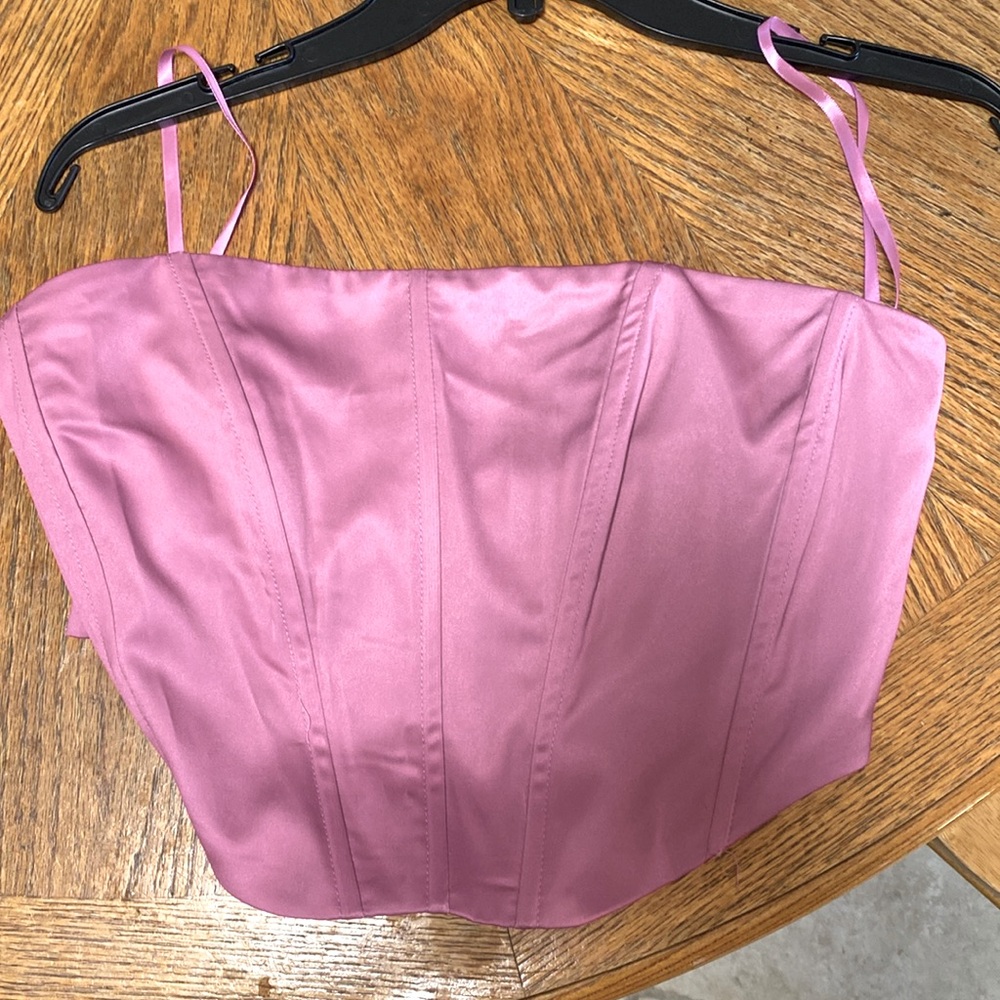 Crop top marked size small.